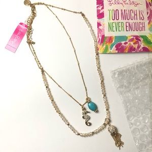 Lilly Pulitzer Seahorse Tassel necklace